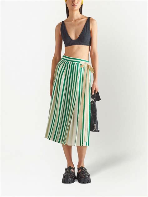 prada silk skirt